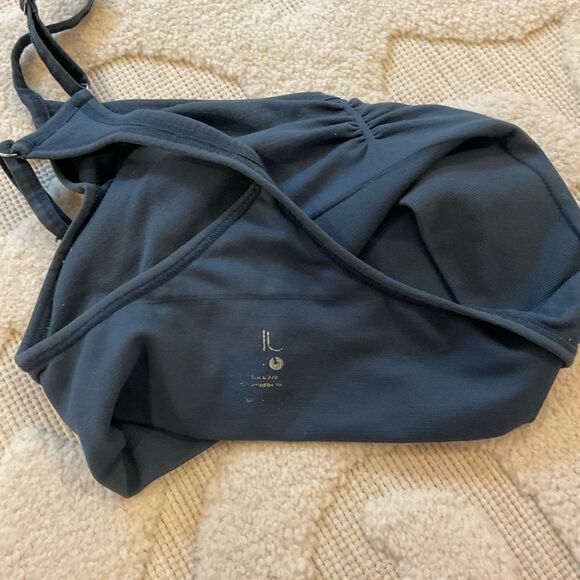 NUX Dark Slate Blue Thin Racerback Sports Bra - Picture 3 of 4
